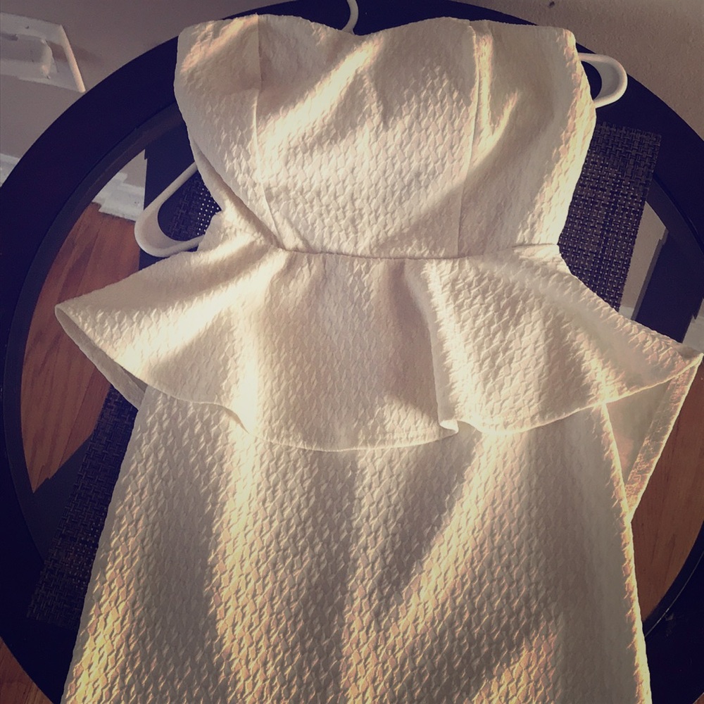 strapless COCKTAIL DRESS open back
